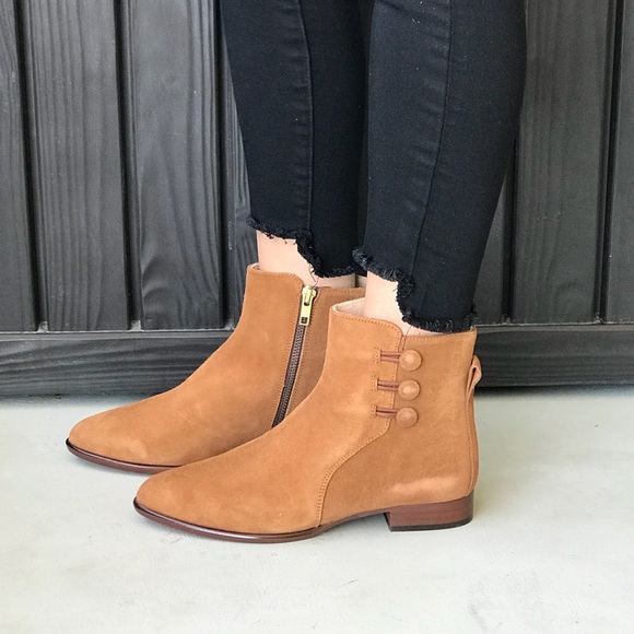 Anthropologie Shoes - Genuine Distressed Suede Pointy Toe Ankle Booties